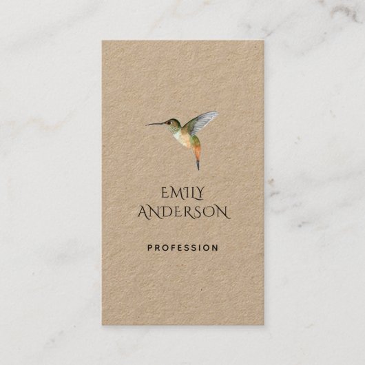 Allen's Hummingbird Business Card Visitenkarte (Vorderseite)