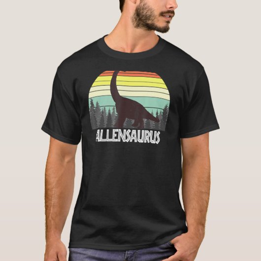 Allensaurus Allen Saurus Nachname T-Shirt (Vorderseite)