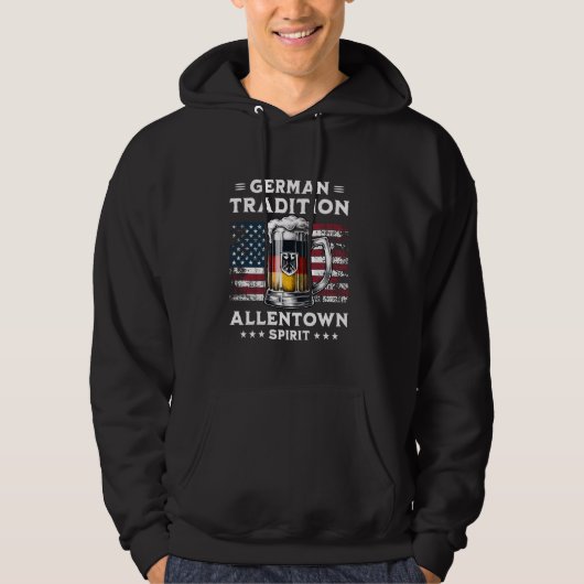 Allentown Beer Driving American Flag German Eagl Hoodie (Vorderseite)