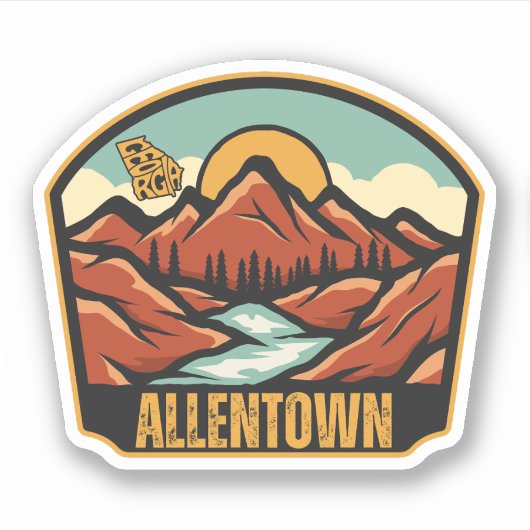 Allentown, Georgien Aufkleber (Vorderseite)