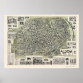 Allentown, PA Panoramic Map - 1901 Poster (Vorne)