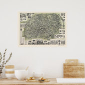 Allentown, PA Panoramic Map - 1901 Poster (Küche)