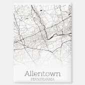 Allentown PA Stadtplan Magnet (Vorderseite)