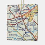 Allentown PA Vintag Map Keramikornament (Links)