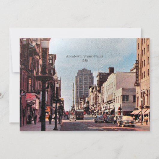 Allentown, Pennsylvania 1950 Karte (Vorderseite)
