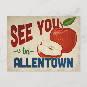Allentown Pennsylvania Apfel - Vintage Reise Postkarte