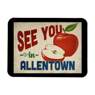 Allentown Pennsylvania Apple - Vintage Travel Magnet