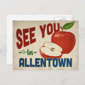 Allentown Pennsylvania Apple - Vintage Travel Postkarte (Vorne/Hinten)
