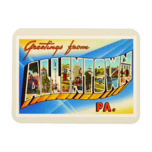 Allentown Pennsylvania PA Vintage Reise Souvenir Magnet
