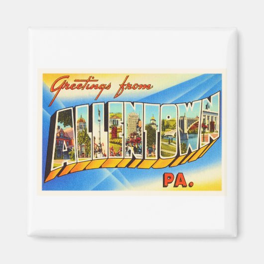 Allentown Pennsylvania PA Vintage Reise Souvenir Magnet (Vorne)