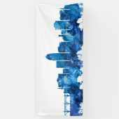 Allentown Pennsylvania Skyline Blue Banner (Vertikal)