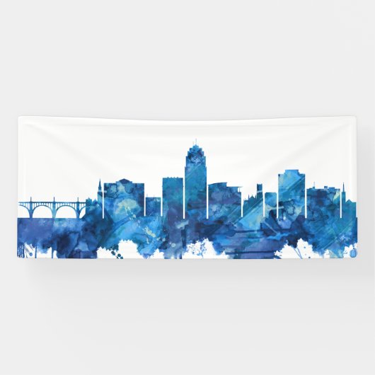 Allentown Pennsylvania Skyline Blue Banner (Horizontal)