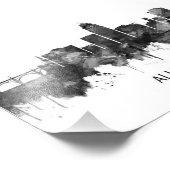 Allentown Pennsylvania Skyline BW Fotodruck (Ecke)