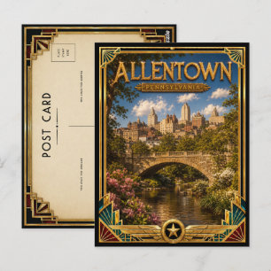 Allentown Pennsylvania Vintage Art Deco Golden Age Postkarte