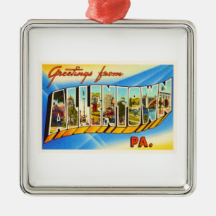 Allentown Pennsylvania Vintage Reise-Andenken PAs Ornament Aus Metall