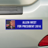 AllenWest_flag.jpeg, PRÄSIDENT 2 ALLEN-WESTFOR… Autoaufkleber (Auf Auto)