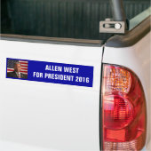 AllenWest_flag.jpeg, PRÄSIDENT 2 ALLEN-WESTFOR… Autoaufkleber (Auf Lkw)