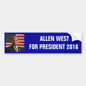 AllenWest_flag.jpeg, PRÄSIDENT 2 ALLEN-WESTFOR… Autoaufkleber (Vorne)