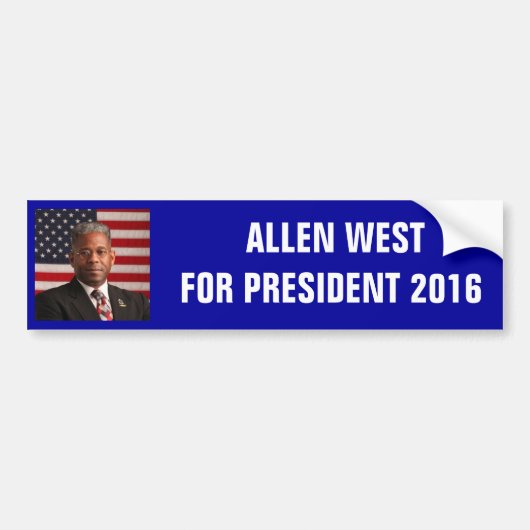 AllenWest_flag.jpeg, PRÄSIDENT 2 ALLEN-WESTFOR… Autoaufkleber (Vorne)