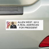 Allenwesten, ALLEN WEST, WIRKLICHER AMERIKANER Autoaufkleber (Auf Auto)