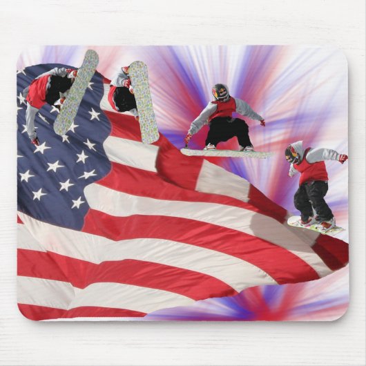 Aller amerikanische Snowboard Mousepad (Vorne)