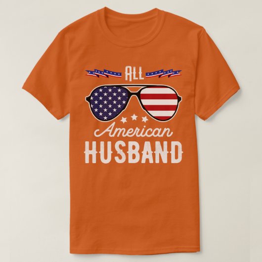 Aller amerikanischer Mann 4. Juli Sonnenbrille T-Shirt (Design vorne)
