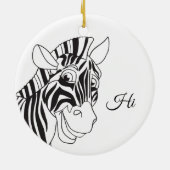 "Aller Charme!" Reizender Zebra-schwarzes u. Keramik Ornament (Hinten)