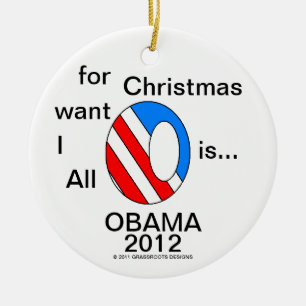 Aller, den ich für Weihnachten will, ist… OBAMA Keramik Ornament