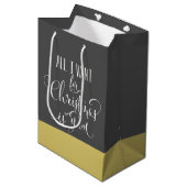 Aller, den ich für Weihnachten will, ist Sie Mittlere Geschenktüte (Vorderseite Schrägansicht)