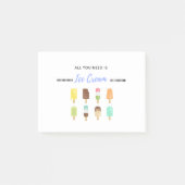 Aller, den Sie benötigen, ist Eiscreme-lustiger Post-it Klebezettel (Vorderseite)