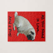 Aller, den Sie benötigen, ist Liebe… und ein Mops! Puzzle (Horizontal)