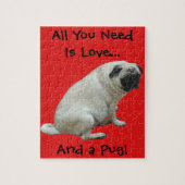 Aller, den Sie benötigen, ist Liebe… und ein Mops! Puzzle (Vertikal)
