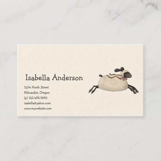 Aller DM-Segen · Schafe Visitenkarte (Vorderseite)