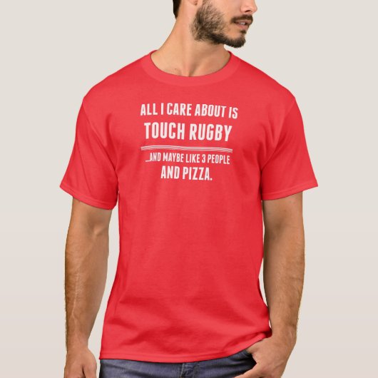 Aller i-Sorgfalt ist ungefähr Touch-Rugby-Sport T-Shirt (Vorderseite)
