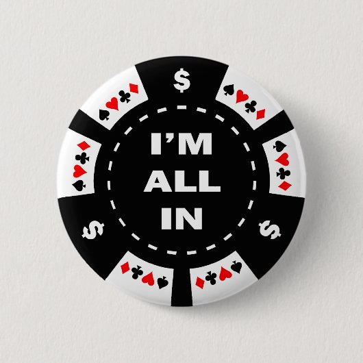Aller ich bin im Poker-Chip Button (Vorderseite)
