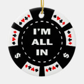 Aller ich bin im Poker-Chip Keramikornament (Vorne)