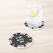 Aller ich bin im Poker-Chip Sandstein Untersetzer (Seite)