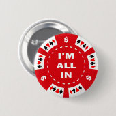 Aller ich bin im roten Poker-Chip Button (Vorne & Hinten)