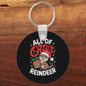 Aller Otter-Rentiere, Seeotter-Weihnachts-Pyjama Schlüsselanhänger (Vorderseite)