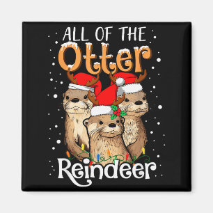 Aller Otter-Rentiere Weihnachts-Otter Santa X Magnet