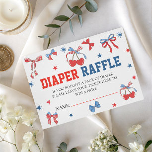 Aller Patriotischer Windel-Raffle-Ticket Begleitkarte