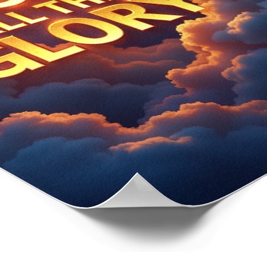 Aller Ruhm zu Gott Poster (Ecke)