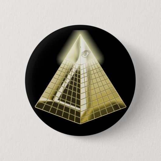 Aller sehende Augen-Pyramide-Knopf Button (Vorderseite)