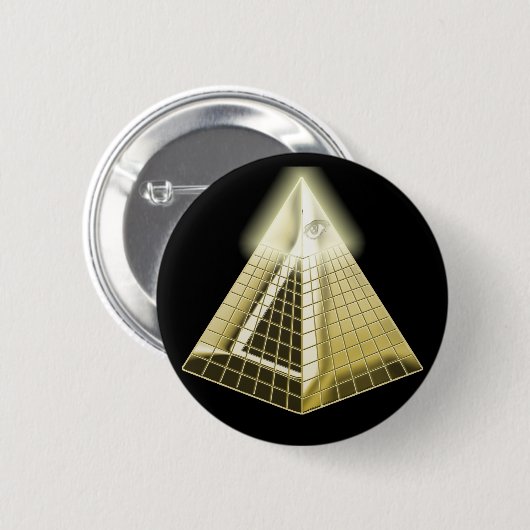 Aller sehende Augen-Pyramide-Knopf Button (Vorne & Hinten)
