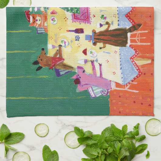 Aller Spezies-Toast auf einem Tuch (Gefaltet)