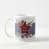 Aller Sport, der Schablonen-Tasse zusammenbringt Kaffeetasse (Links)