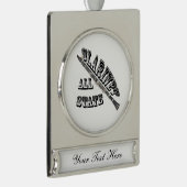 "Aller STAAT", Clarinet, Halskette, Schmuck, Banner-Ornament Silber (Rechts)