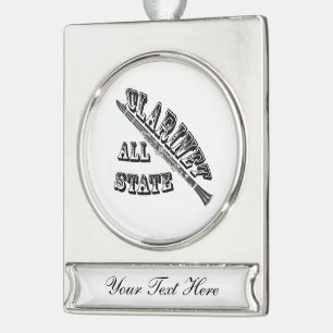 "Aller STAAT", Clarinet, Halskette, Schmuck, Banner-Ornament Silber