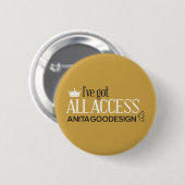 Aller Zugangs-Verein-Knopf (Gold) Button (Vorne & Hinten)