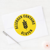 Allergen Contains Gluten Warning Sticker Food Labe (Umschlag)